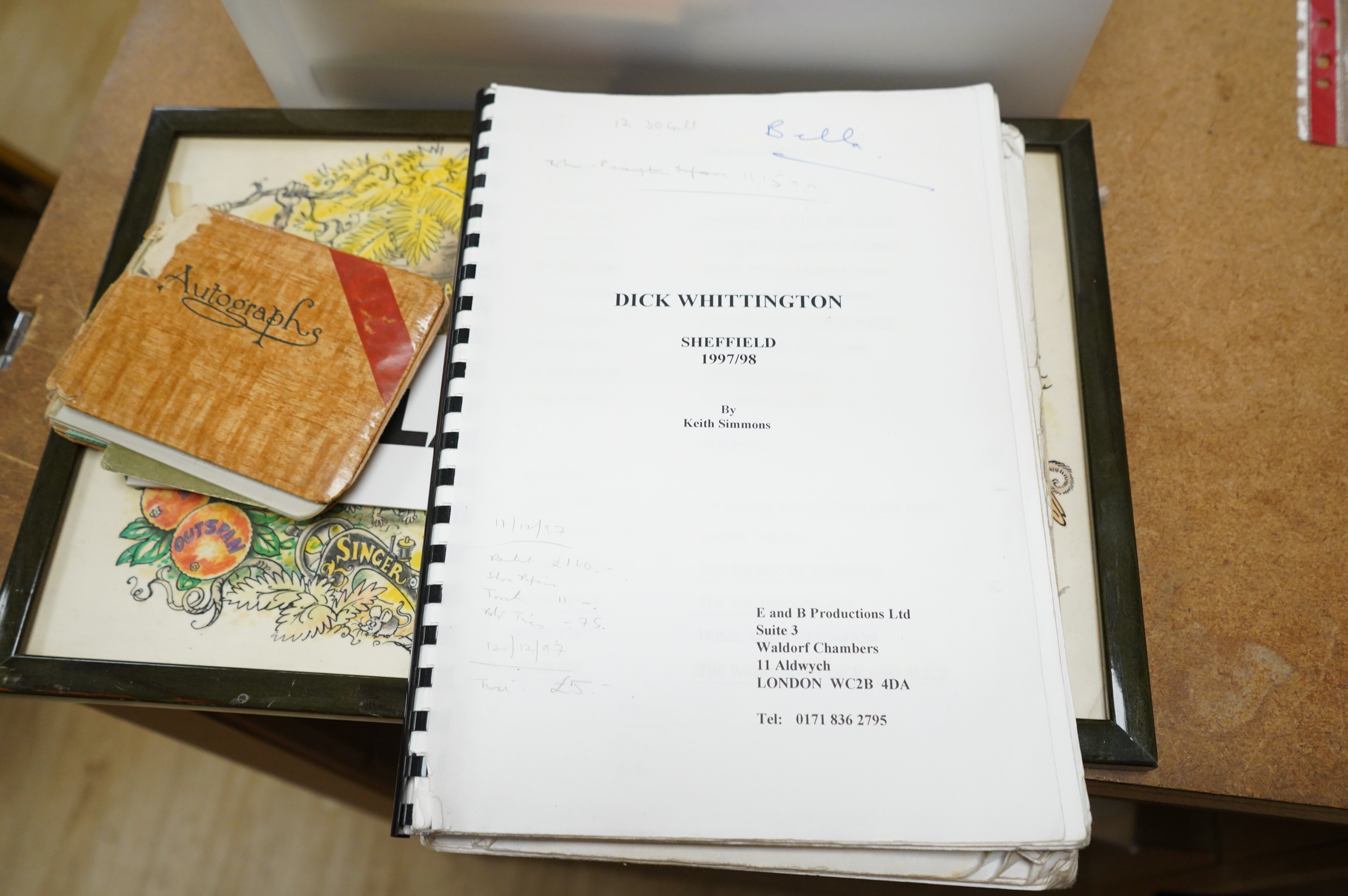 An archive of autographs and signed books relating to Bella Emberg, famed for her work on the Russ Abbot Show, and having originally come from her estate, comprising signatures of mainly television stars of the 1970s, 80